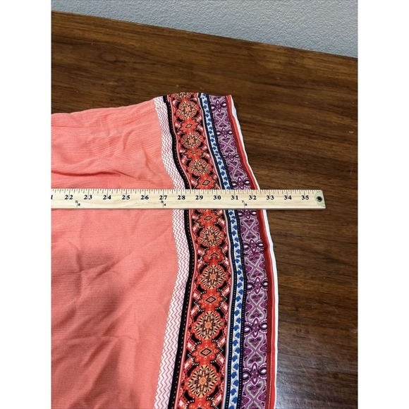 White Mark Dress Women Small Coral Flutter Sleeve V Neck Tie Back Tunic - Picture 8 of 12